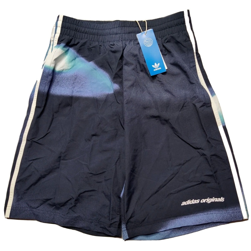 ADIDAS ORIGINALS‎ Men Small Black Semi Mint Rush 10" Swim Trunks NEW